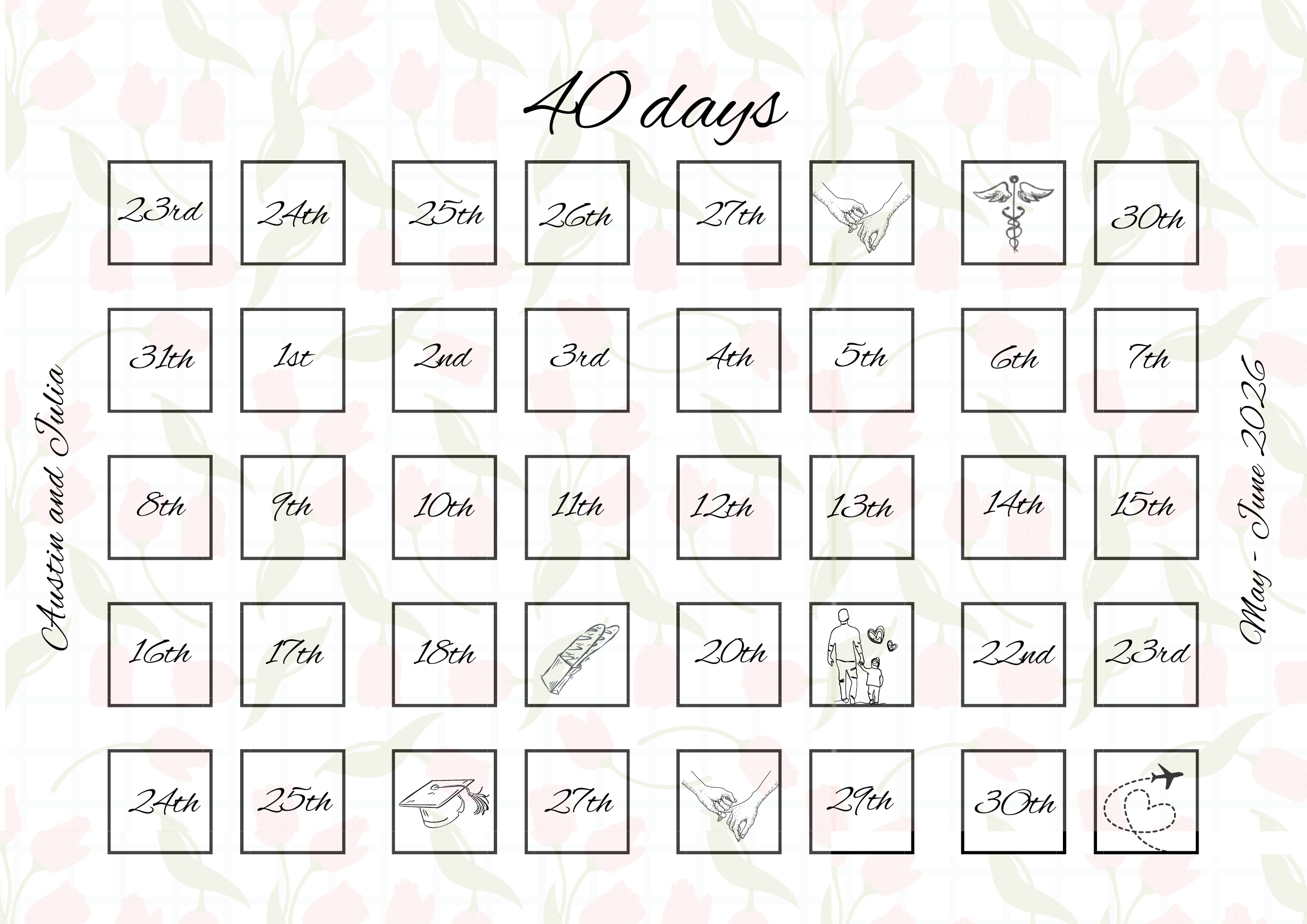 40 Days Calendar